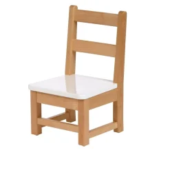 Environments® Ladderback White & Natural Toddler Chair, 8