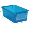 Environments® LucentLuxe™ Easy Label Bin with Lid - Set of 4 - Blue