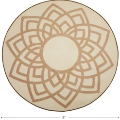 Environments® Mandala 6' Round Pixel Perfect Carpet