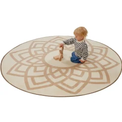Environments® Mandala 6' Round Pixel Perfect Carpet