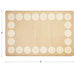 Environments® Mandala Sit Spot 6' x 9' Border Pixel Perfect Carpet