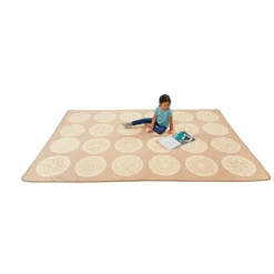 Environments® Mandala Tone on Tone Sit Spot 6' x 9' Pixel Perfect Carpet