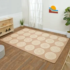 Environments® Mandala Tone on Tone Sit Spot 6' x 9' Pixel Perfect Carpet