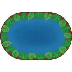 Environments® Medium Harmony Leaf Places Carpet - 6' x 9' Oval