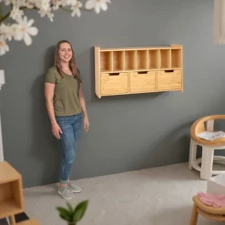 Environments® Milestones™ Bamboo Wall Mounted Storage