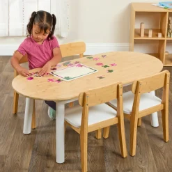 Environments® Milestones™ Bamboo Oval Table with 4 Chairs