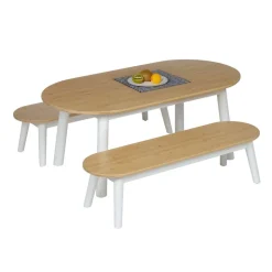 Environments® Milestones™ Bamboo Oval Table with 2 Benches