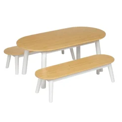 Environments® Milestones™ Bamboo Oval Table with 2 Benches