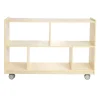 Environments® Mobile 30"H 2-Shelf Storage with Clear Back - Assembled