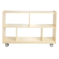Environments® Mobile 30"H 2-Shelf Storage with Clear Back - Assembled