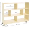 Environments® Mobile 36"H 3-Shelf Storage with Clear Back - Assembled