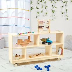 Environments® Mobile 24"H Toddler Storage with Clear Back - Assembled