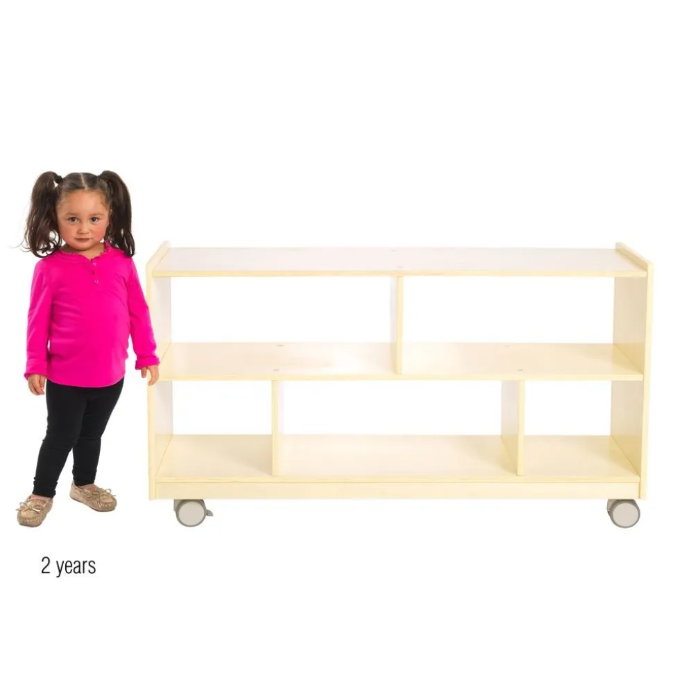Environments® Mobile 24"H Toddler Storage with Clear Back - Assembled