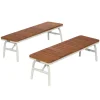 Environments® Outdoor Aluminum Picnic Benches - Set of 2