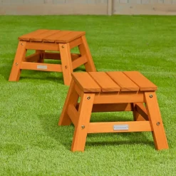 Environments® Outdoor Eucalyptus Stool (Set of 2)