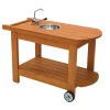 Environments® Outdoor Rolling Planting Cart with Water Pump