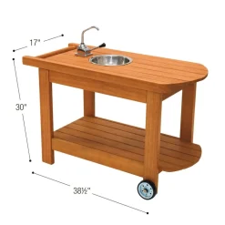 Environments® Outdoor Rolling Planting Cart with Water Pump