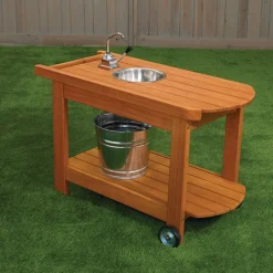 Environments® Outdoor Rolling Planting Cart with Water Pump