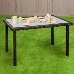Environments® Outdoor Smooth Top Wicker Table -26