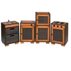 Environments® Outdoor Wicker Kitchen Kit (Set of 4)