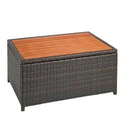 Environments® Outdoor Wicker Storage Table - 13.5"