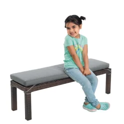 Environments® Outdoor Wicker Bench (Preschool Height)
