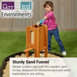 Environments® Outdoor Wooden Sand Funnel