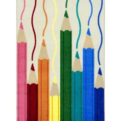 Environments® Pencil Brights Rug 3’11" x 5’5"