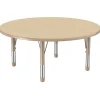 Environments® 48" Round Activity Table with Adjustable Chunky Legs - Maple/Maple