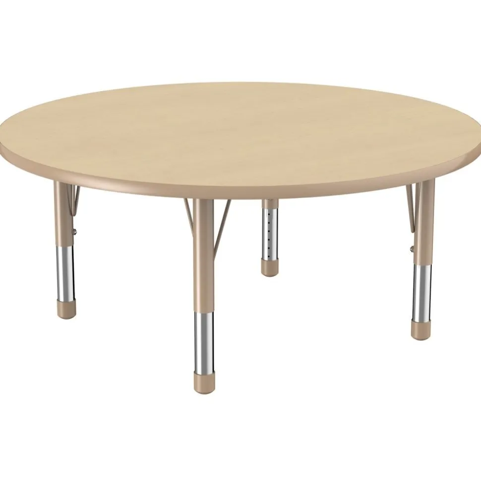 Environments® 48" Round Activity Table with Adjustable Chunky Legs - Maple/Maple
