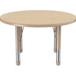 Environments® 36" Round Activity Table with Adjustable Chunky Legs - Maple/Maple