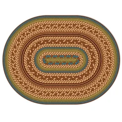 Environments® Small EarthTextures™ Braid Carpet - 4' 5" x 5' 10" Oval
