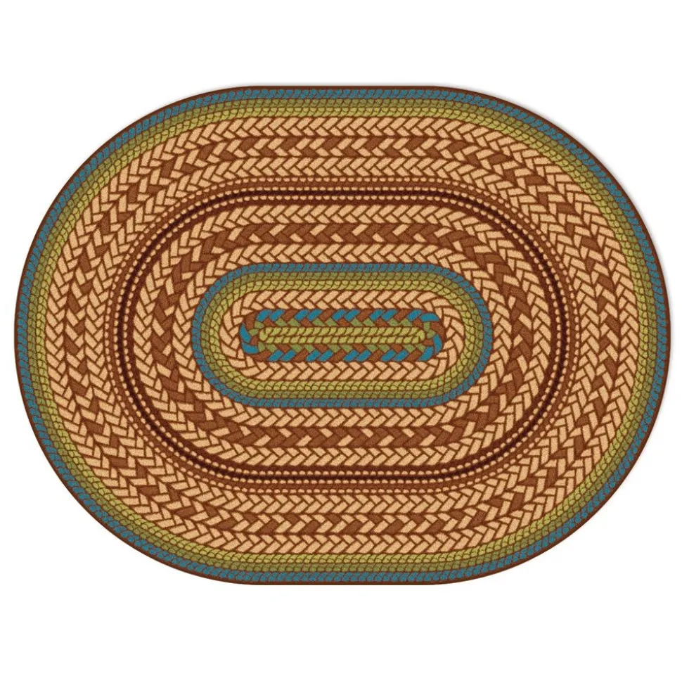 Environments® Small EarthTextures™ Braid Carpet - 4' 5" x 5' 10" Oval