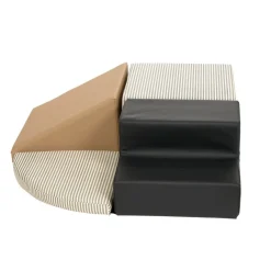 Environments® SoftStages® Modern Comfort Corner Climber - Almond, Black and Black Stripe