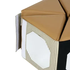 Environments® SoftStages® Modern Comfort Multi-Image Mirror Pentagon - Almond, Black and Black Stripe