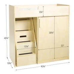 Environments® Toddler Changing Table with Stairs - Assembled