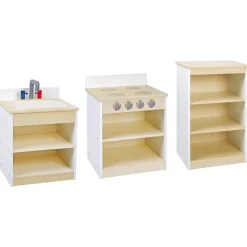 Environments® Toddler 3-pc Kitchen Set - White, Ready to Assemble