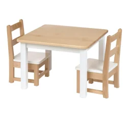 Environments® White & Natural Toddler Chair & Table Set