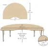 Environments® 48" x 72" Kidney Activity Table with Adjustable Chunky Legs - Maple/Maple