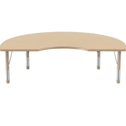 Environments® 48" x 72" Kidney Activity Table with Adjustable Chunky Legs - Maple/Maple