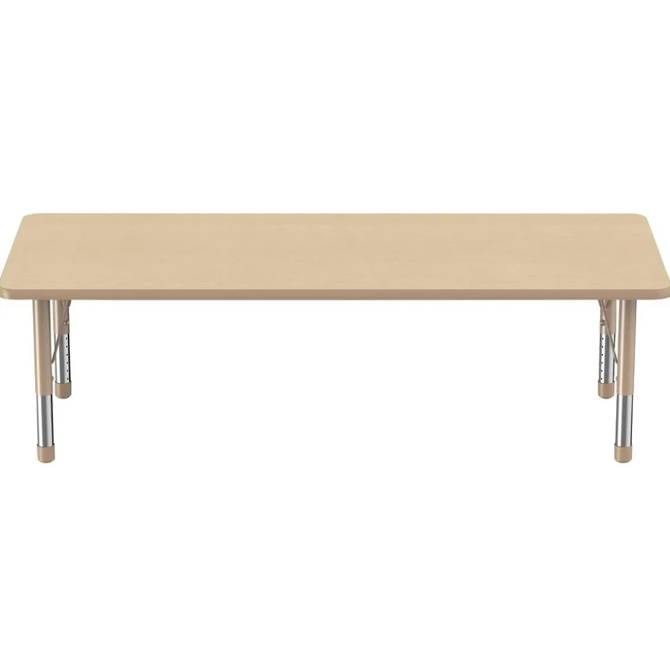 Environments® 30" x 72" Rectangle Activity Table with Adjustable Chunky Legs - Maple/Maple