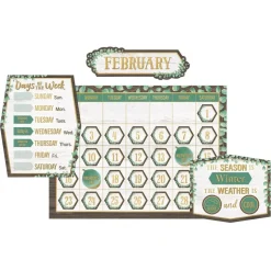 Eucalyptus Calendar Bulletin Board - 91 Pieces