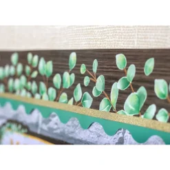 Eucalyptus Green Scalloped Border Trim - 12 pieces