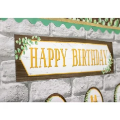 Eucalyptus Happy Birthday Bulletin Board - 70 Pieces