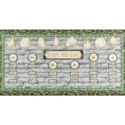 Eucalyptus Happy Birthday Bulletin Board - 70 Pieces