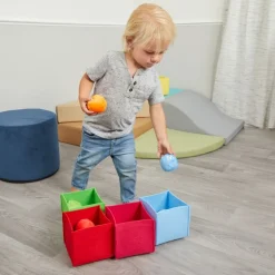 Excellerations® ABC Sorting Balls with Boxes - 26 Plush Balls and 6 Soft Boxes