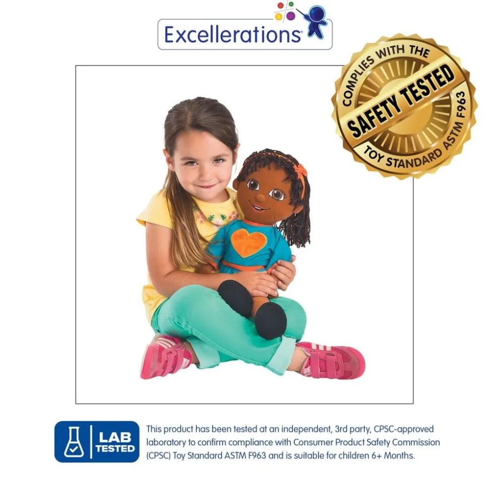 Excellerations® 19" African American Girl Cuddle Buddy