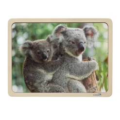 Excellerations® Animal Families Around the World Wooden Puzzles and Posters Set of 9