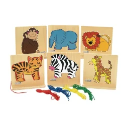 Excellerations® Animal Lacing Cards - 6 Animals