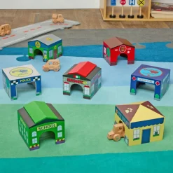 Excellerations® Around the Town Wooden Structures - Set of 7
